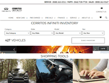 Tablet Screenshot of cerritosinfiniti.com
